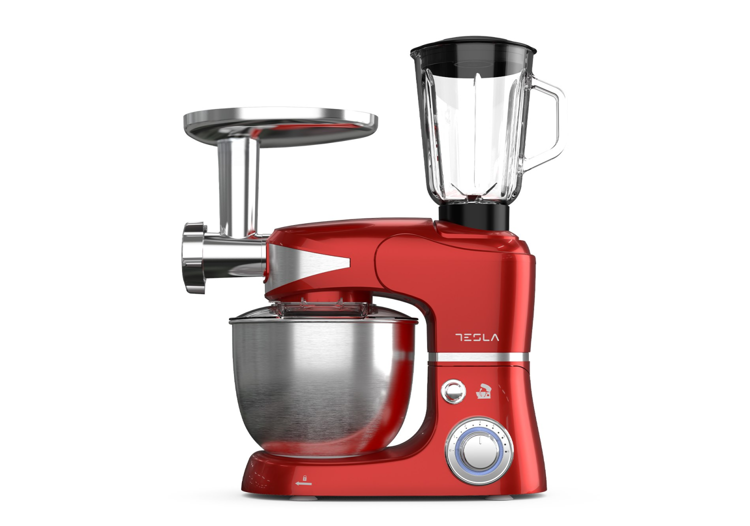 TESLA 3 in 1 Kitchen Robot Red metalic